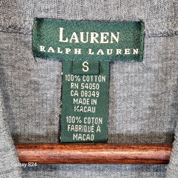 Ralph Lauren Women's Grey Cotton Zip Front Vest Size S Outdoor Clothing Supply - Picture 3 of 7